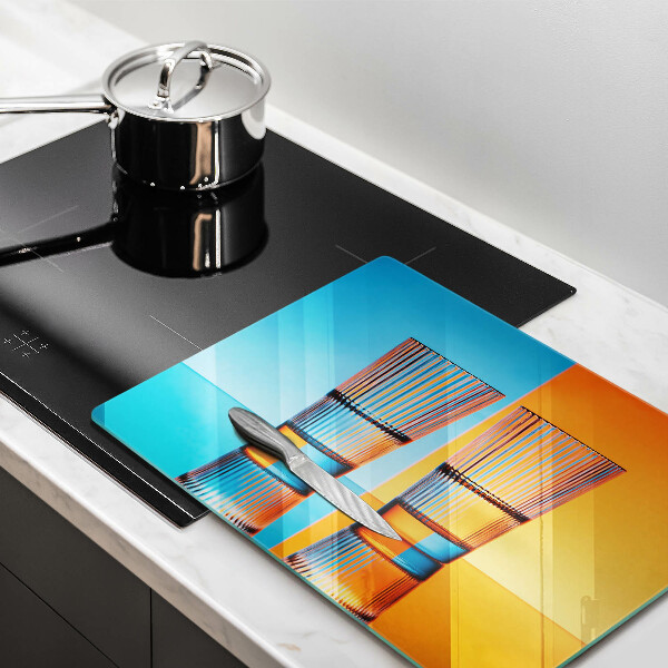 Placă protecție plita Două pahare cu apă