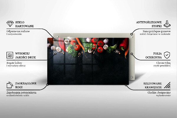 Placă protecție plita Legume colorate