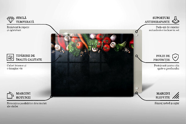 Placă protecție plita Legume colorate