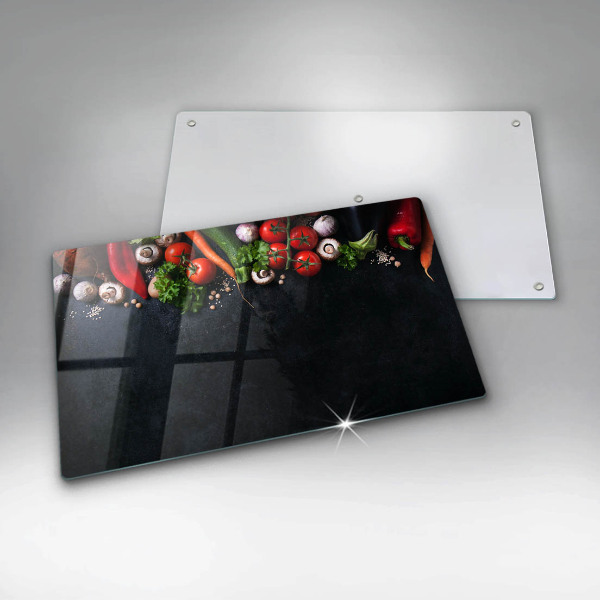 Placă protecție plita Legume colorate