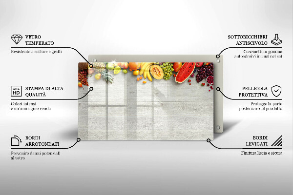 Placă protecție plita Fructe pe scânduri
