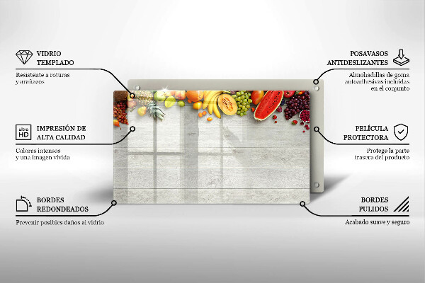 Placă protecție plita Fructe pe scânduri