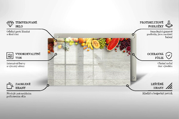 Placă protecție plita Fructe pe scânduri