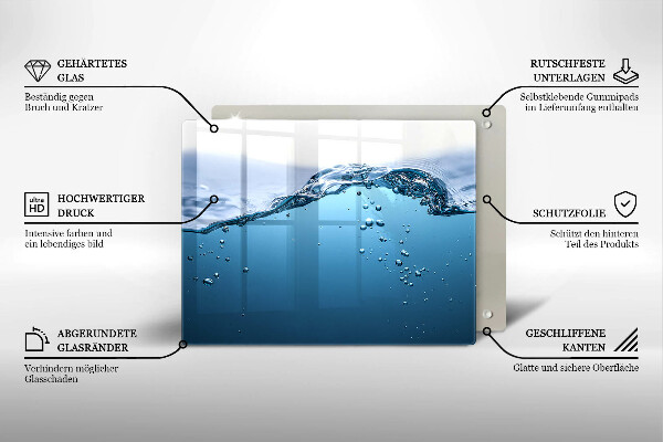 Placă protecție plita Apa albastra