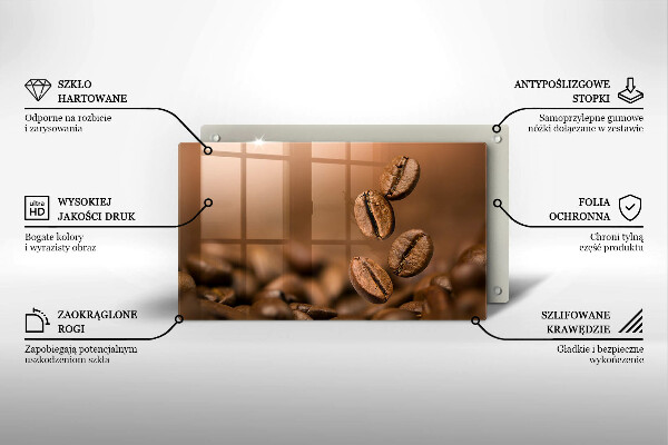 Placă protecție plita Boabe de cafea