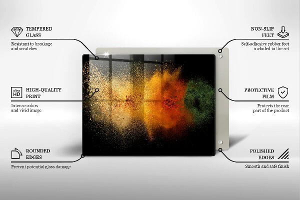 Placă protecție plita Condimente colorate