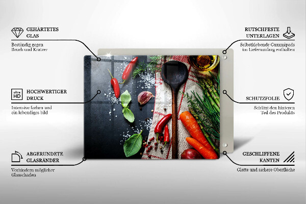 Placă sticla protectie aragaz Mâncare de bucătărie