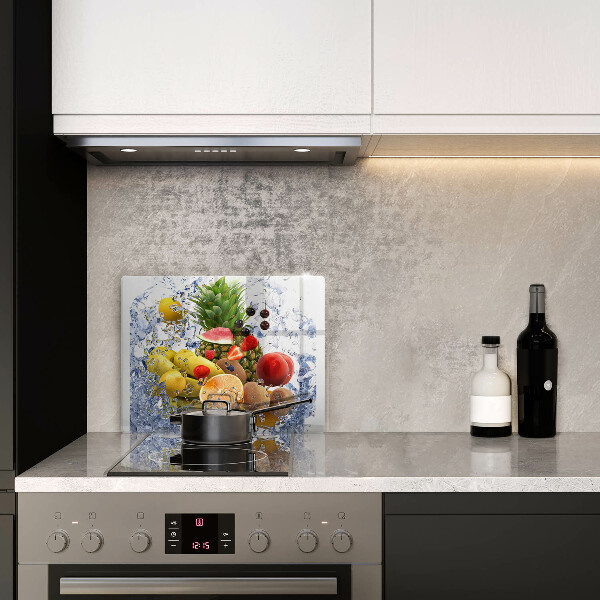 Placă sticla protectie aragaz Fructe suculente și apă