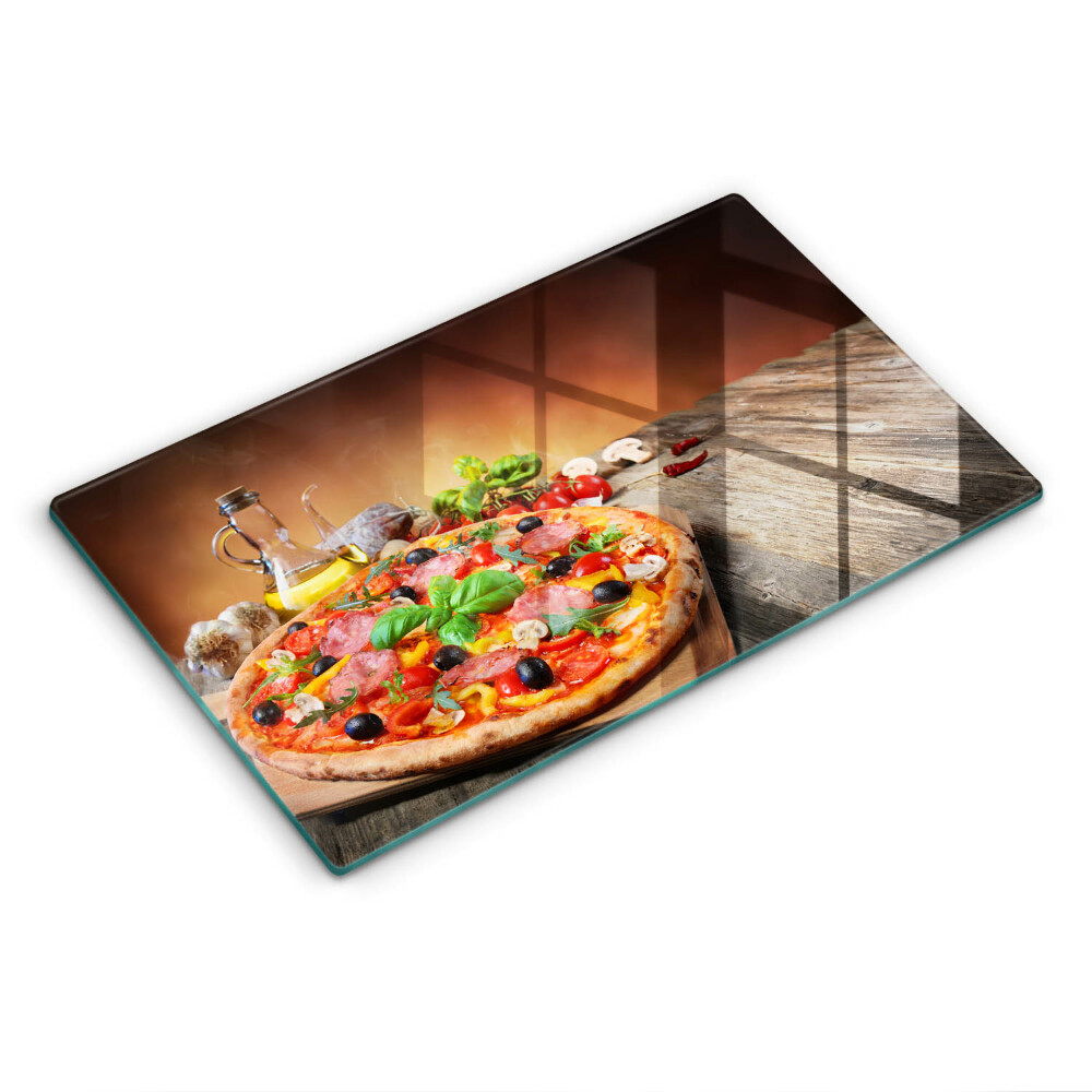 Placă sticla protectie aragaz Pizza italiană