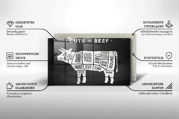Placă protecție plita Carne de vacă vită