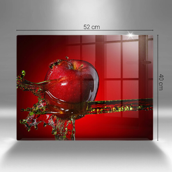Placă sticla protectie aragaz Fructe de măr în apă