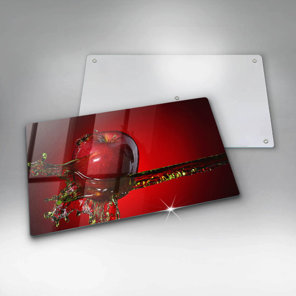 Placă sticla protectie aragaz Fructe de măr în apă