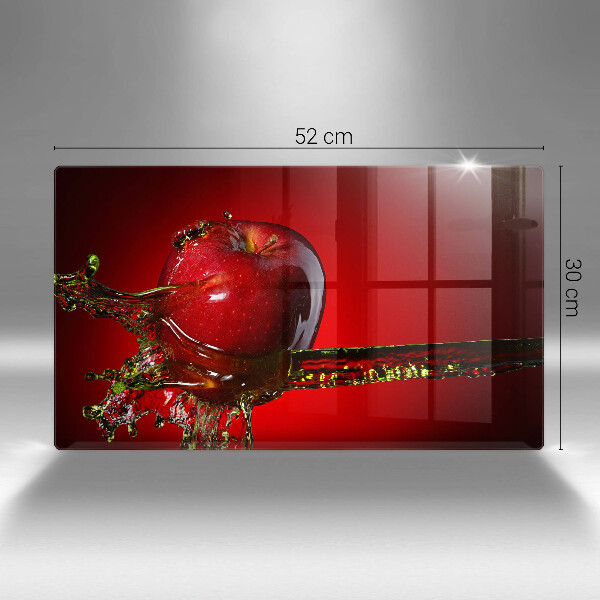 Placă sticla protectie aragaz Fructe de măr în apă