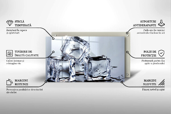 Placă sticla protectie aragaz Cuburi de gheata