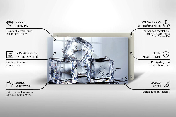 Placă sticla protectie aragaz Cuburi de gheata