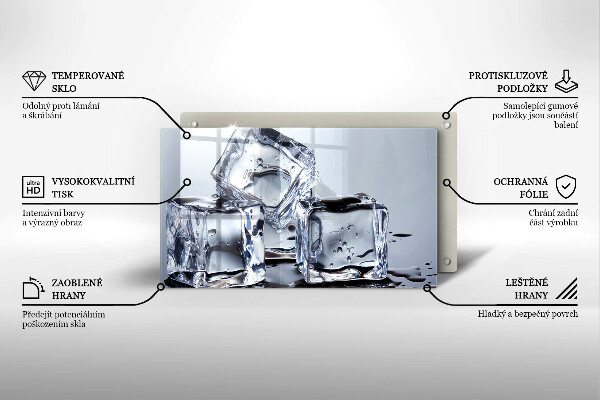 Placă sticla protectie aragaz Cuburi de gheata