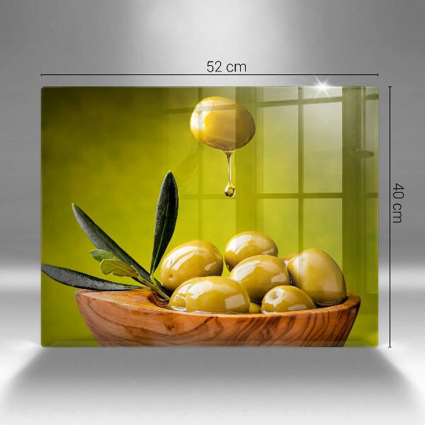 Placă sticla protectie aragaz Măsline gustoase