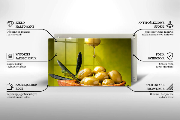 Placă sticla protectie aragaz Măsline gustoase