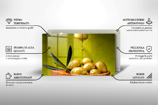 Placă sticla protectie aragaz Măsline gustoase