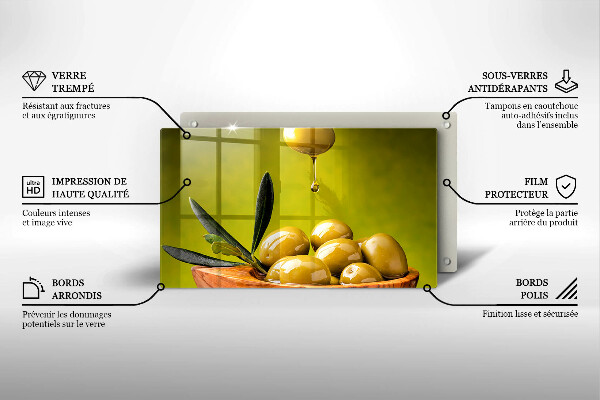Placă sticla protectie aragaz Măsline gustoase