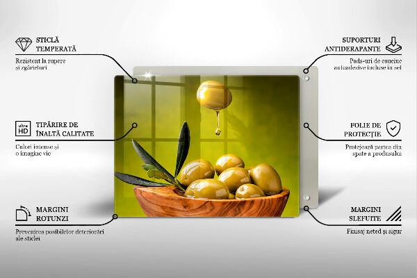 Placă sticla protectie aragaz Măsline gustoase