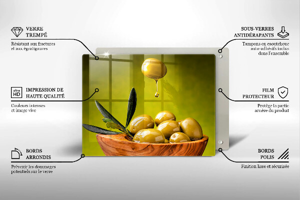 Placă sticla protectie aragaz Măsline gustoase