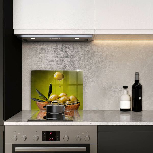 Placă sticla protectie aragaz Măsline gustoase