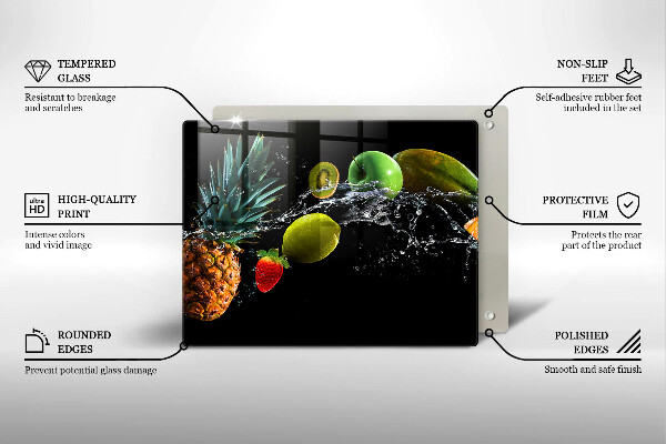 Placă protecție plita Fructe în apă