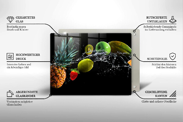 Placă protecție plita Fructe în apă