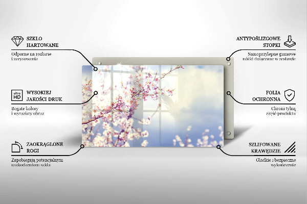 Placă protecție plita Copac înflorit