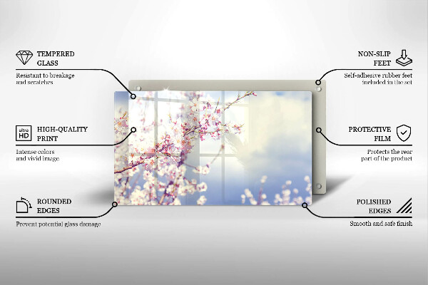 Placă protecție plita Copac înflorit