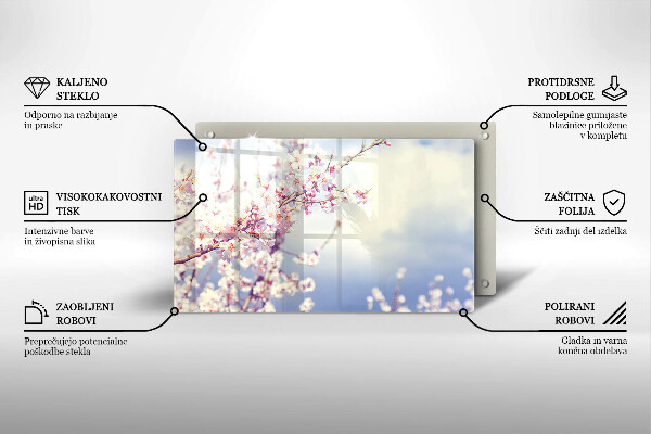Placă protecție plita Copac înflorit
