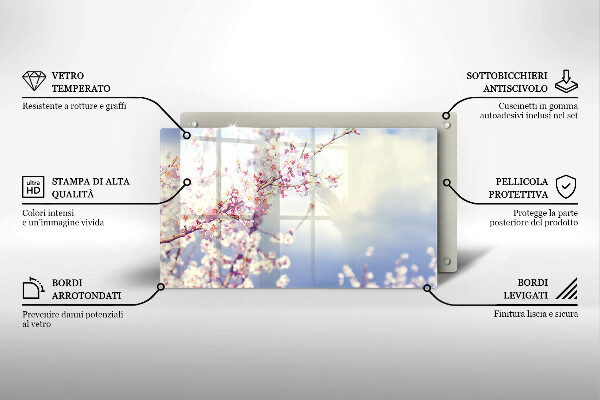 Placă protecție plita Copac înflorit