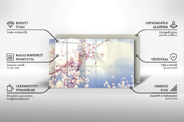 Placă protecție plita Copac înflorit