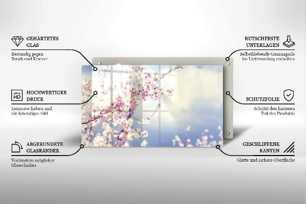 Placă protecție plita Copac înflorit