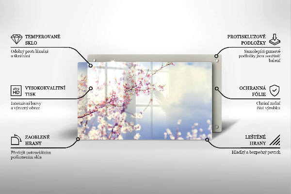 Placă protecție plita Copac înflorit