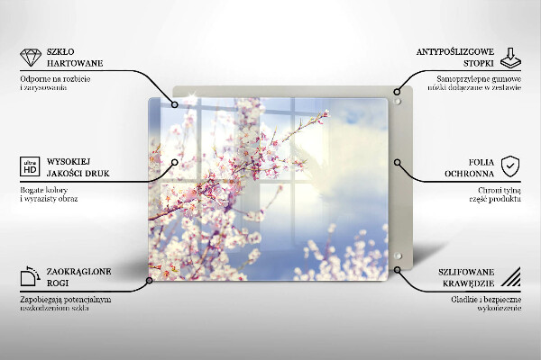 Placă protecție plita Copac înflorit