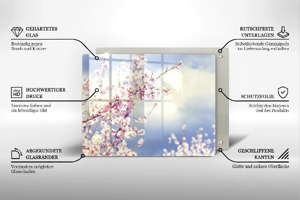 Placă protecție plita Copac înflorit
