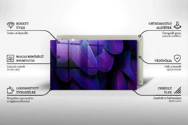 Placă protecție plita Neon pene