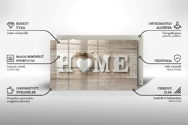 Placă sticla protectie aragaz Home