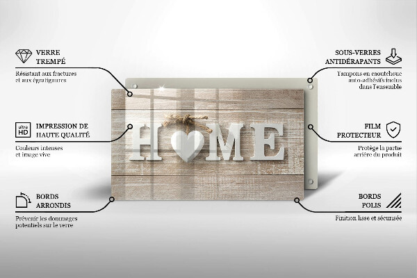 Placă sticla protectie aragaz Home