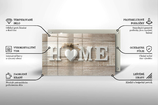 Placă sticla protectie aragaz Home