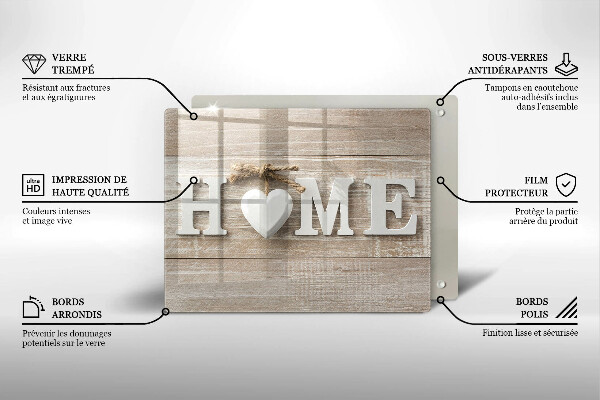 Placă sticla protectie aragaz Home