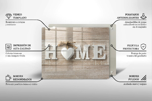 Placă sticla protectie aragaz Home