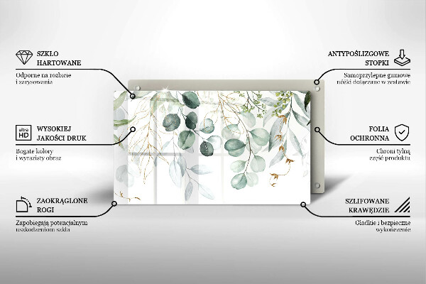 Placă protecție plita Plante pictate