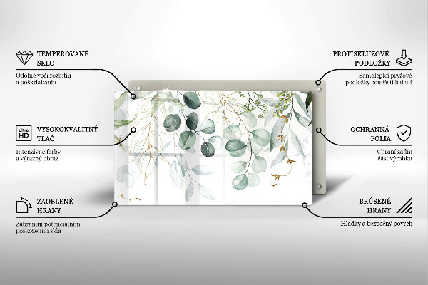 Placă protecție plita Plante pictate