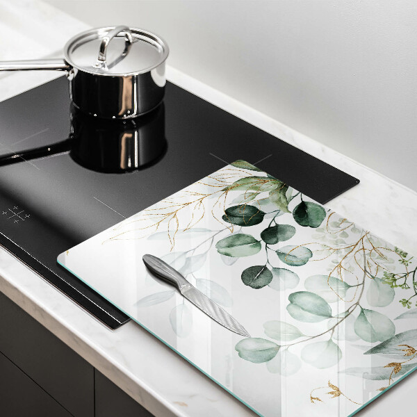 Placă protecție plita Plante pictate