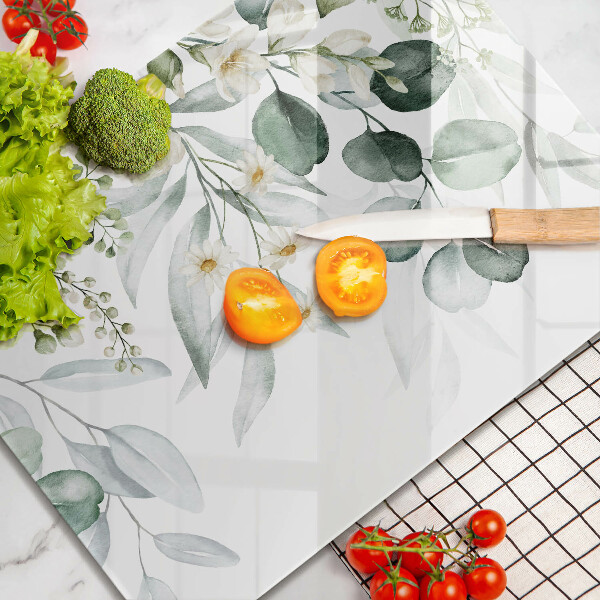 Placă protecție plita Plante acuarela