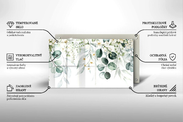 Placă protecție plita Plante acuarela