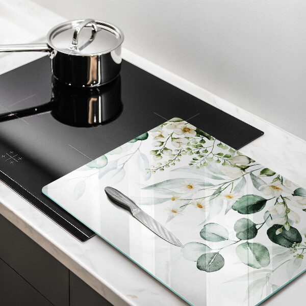 Placă protecție plita Plante acuarela